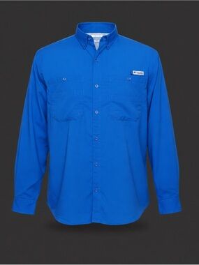 Columbia PFG Omni-Shade Polo Shirt Men’s 3X Blue Performance Fishing Golf